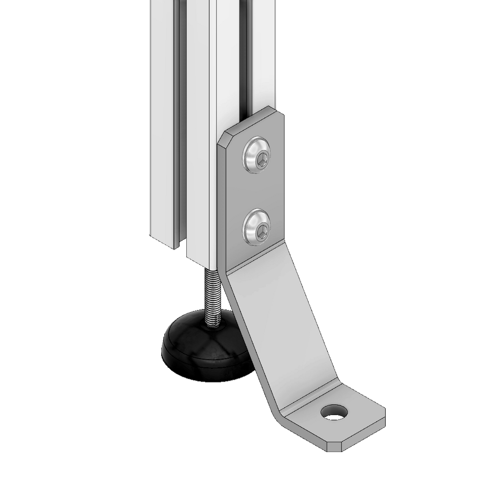 34-150-1 MODULAR SOLUTIONS SUPPORT ANGLE<br>ANGLE BRKT FLOOR FASTENING 150MM